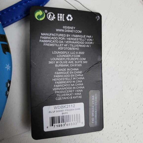 Loungefly Disney Frozen Chibi Mini Backpack Elsa Anna Olaf Bag AOP Vegan Leather - Picture 7 of 13